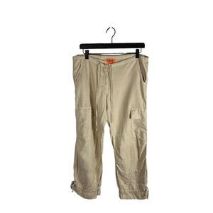 Juicy Couture Cargo Cropped Linen Pants